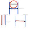 Dog Pet Agility Training Kit High Jump Weave Pole Ring Obedience Training Set Adjustable Equipment Portable
