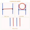 Dog Pet Agility Training Kit High Jump Weave Pole Ring Obedience Training Set Adjustable Equipment Portable