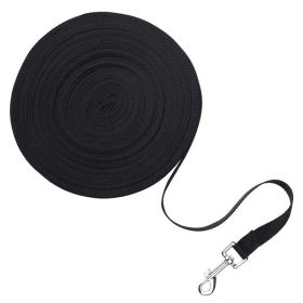 Dog Leash Long Obedience Recall Foot Feet Training Lead 6/15/23/33/50/100 FT (Length: 6 FT, Color: Black)